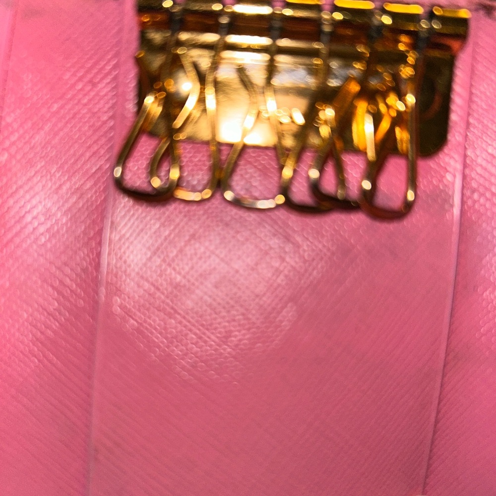 👏🏼SOLD!  Do not purchase!  Prada Pink Safiano Leather Wallet key card holder. - Picture 11 of 11
